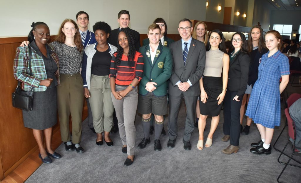 Connor with a representative from Simon Birmingham’s office.