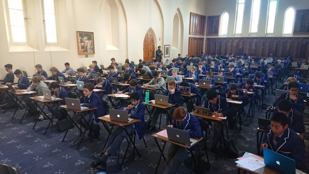 Students sitting the Australian Mathematics Competition