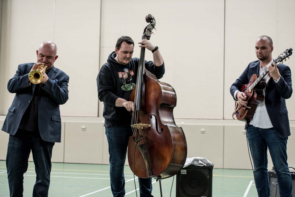 James performs in the Junior School