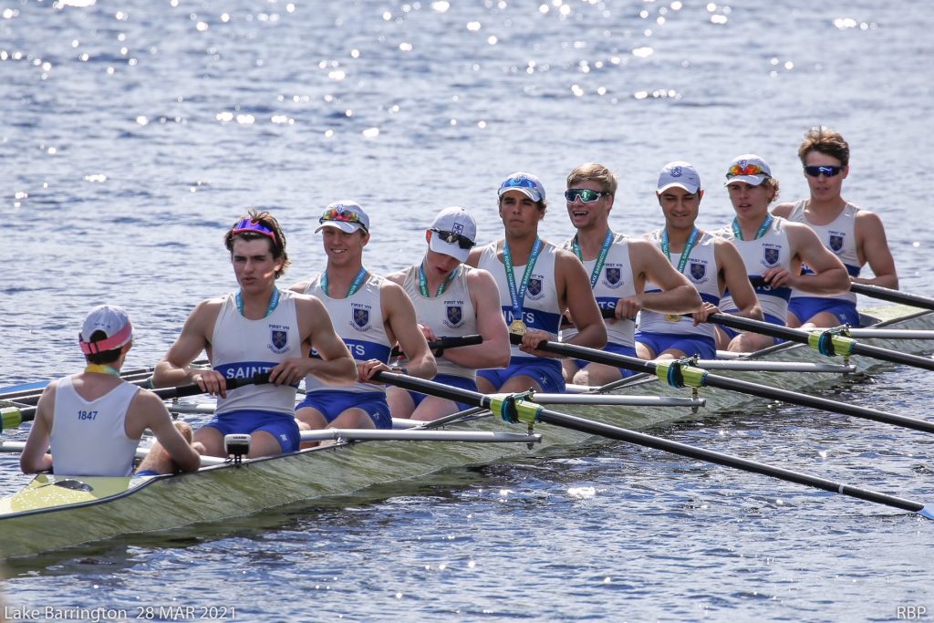 L – R Aidan Hughes (cox), William Howard, Jeremy Beale (VC), Jake Nesbitt, Felix Packer (VC), Tom Oldfield, Faris Harb, Edward Chipperfield, Nick Burr (C). Photo credit: Richard Beale